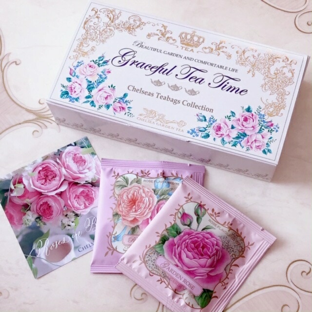 チェルシーガーデンティー ローズティーギフト 6袋+シュガー10個 【薔薇雑貨 ローズ 紅茶 ギフト プレゼント 薔薇の紅茶】