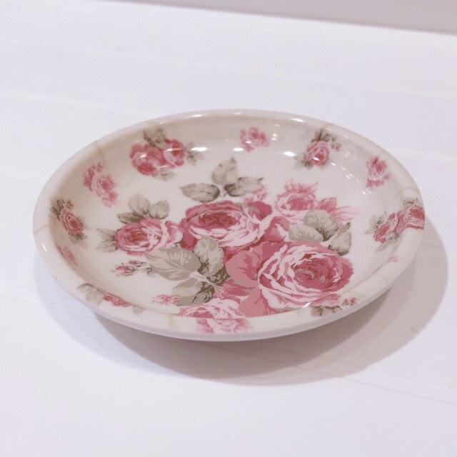 メラミン小皿　ルーシー　【薔薇雑貨　ローズ雑貨　キッチン雑貨　メラミン樹脂　耐熱食器　豆皿　小物入れ】