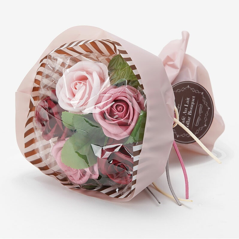 カフェ・オ・レ カラーブーケB　※専用紙袋付き　【薔薇雑貨　バスグッズ　バスペタル　フレグランス　花束　入浴剤　バブルバス　お風呂　ギフト　プレゼント】