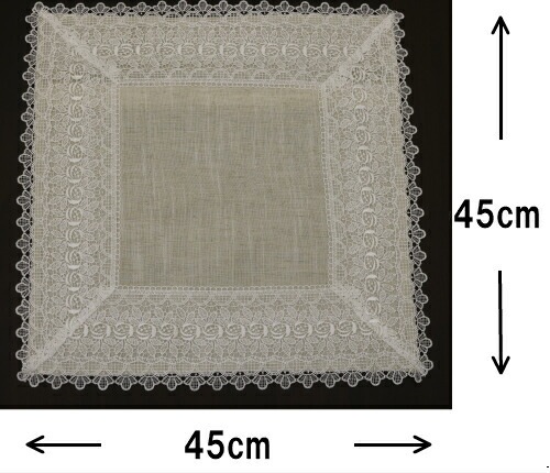 レースクッションカバー（４５×４５センチ）　【薔薇雑貨　ローズ　レース　ファブリック　クッション　カバー】