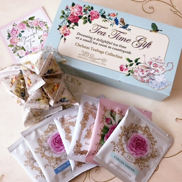 チェルシーガーデンティー　ローズティーギフト　６袋＋シュガー１５個　【薔薇雑貨　ローズ　紅茶　ギフト　プレゼント　薔薇の紅茶】