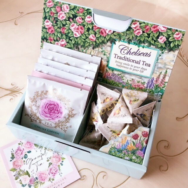 チェルシーガーデンティー ローズティーギフト 6袋＋シュガー15個 【薔薇雑貨 ローズ 紅茶 ギフト プレゼント 薔薇の紅茶】 すべての