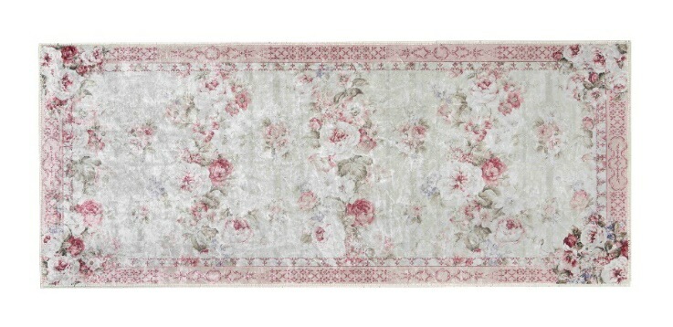 マルチマットロング　Sサイズ　５０×１２０センチ　【薔薇雑貨　玄関マット　ルームマット　キッチンマット　薔薇柄マット　ラグマット　敷物】