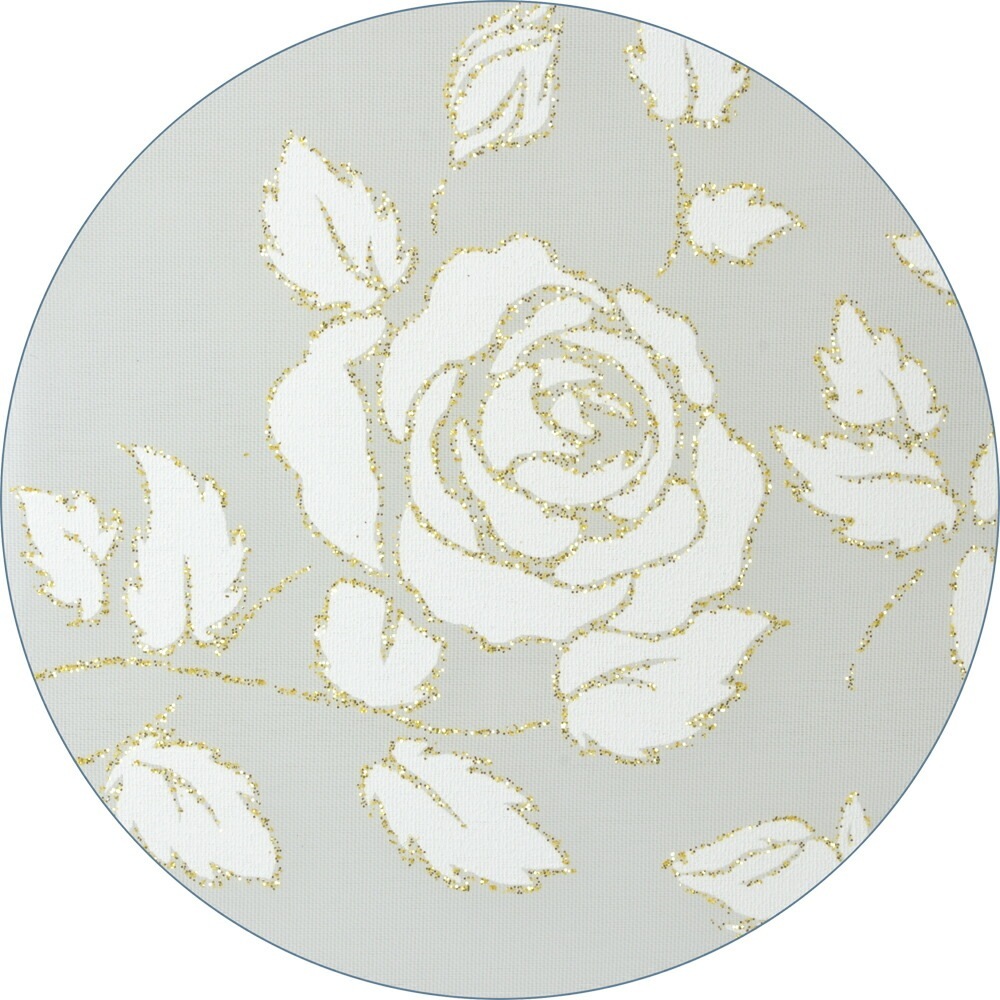 アクリルティッシュボックスケース　エレガントホワイトローズ　【薔薇雑貨　ローズ雑貨　バスグッズ　サニタリーグッズ　花柄　インテリア】