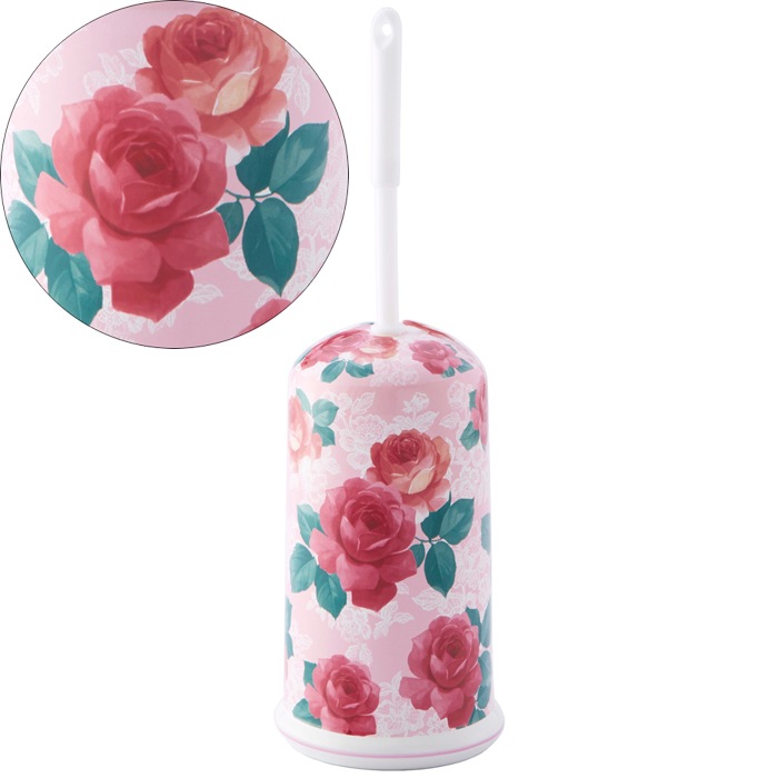 陶器トイレブラシ　ロイヤルアーデン　【薔薇雑貨　ローズ雑貨　サニタリーグッズ　お掃除　トイレタリー】