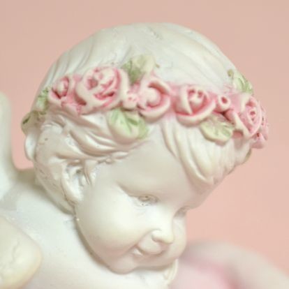 フラワーエンジェル　【薔薇雑貨　ローズ　エンゼル　天使　フェアリー　インテリア　オブジェ　置き物　ギフト　プレゼント　お祝い】