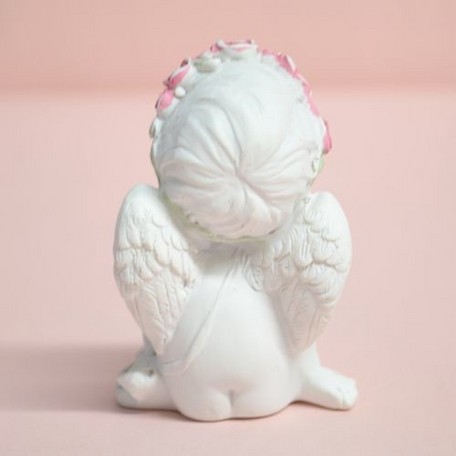 ローズ花束エンジェル　【薔薇雑貨　ローズ　エンゼル　天使　フェアリー　インテリア　オブジェ　置き物　ギフト　プレゼント　お祝い】