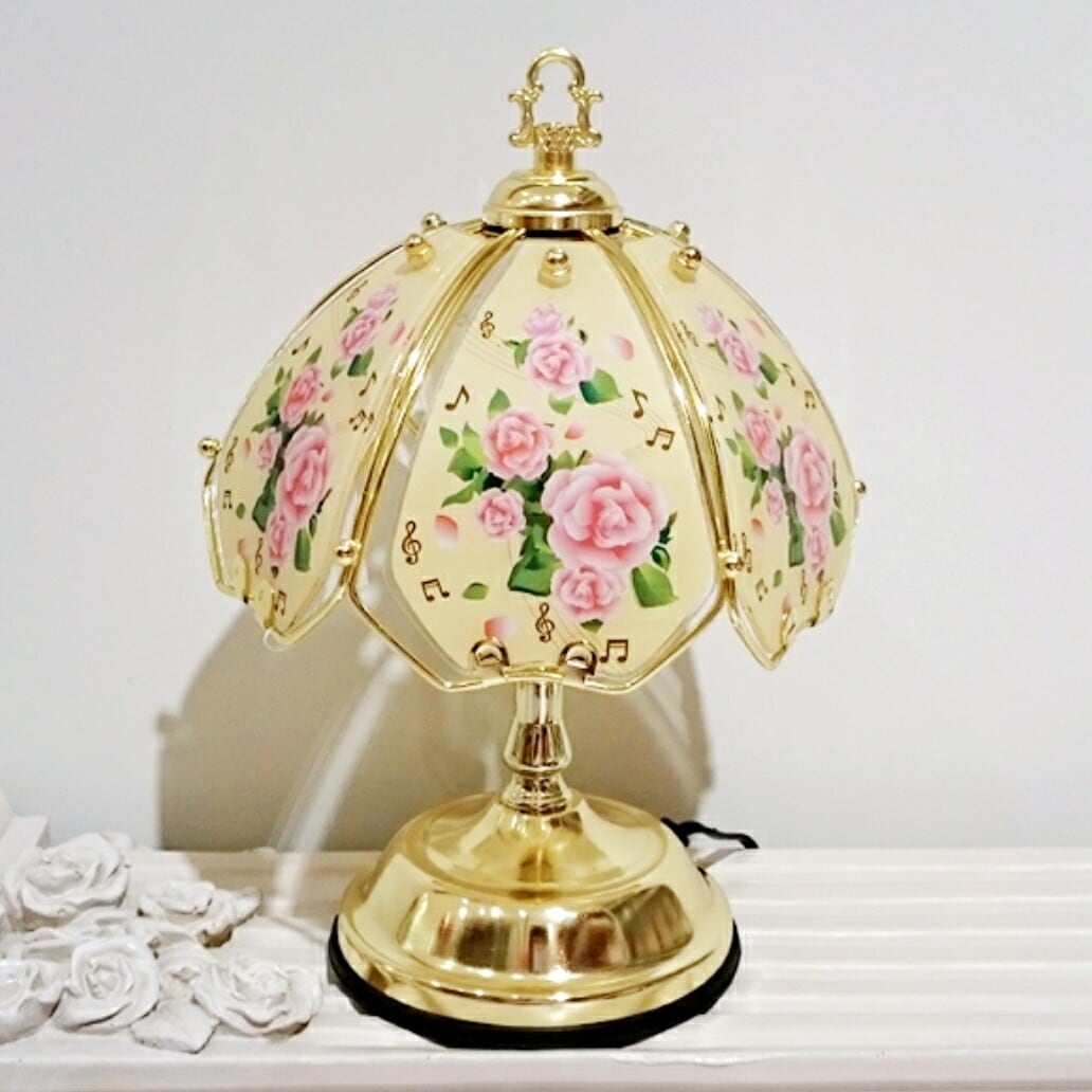 タッチランプS 【薔薇雑貨 ローズ雑貨 姫系雑貨 プリンセス シャンデリア タッチセンサー 贈り物 ライト 照明】