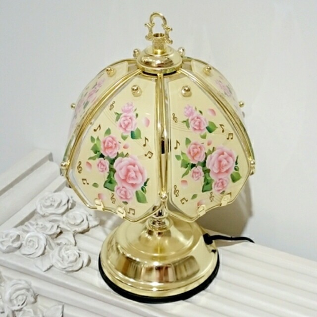 タッチランプS 【薔薇雑貨 ローズ雑貨 姫系雑貨 プリンセス シャンデリア タッチセンサー 贈り物 ライト 照明】
