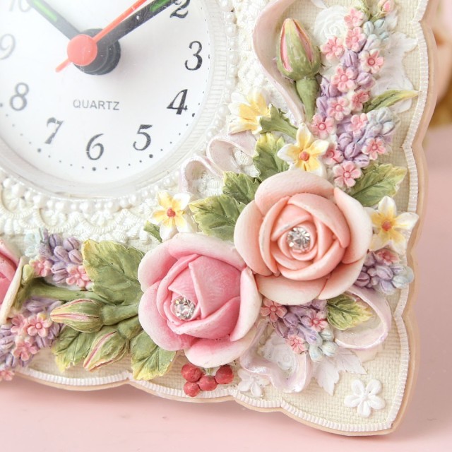 掛時計 薔薇 ローズ プリンセス ホワイト Amazon.co.jp: 掛け時計 ローズレリーフ ホワイト かわいい 姫系