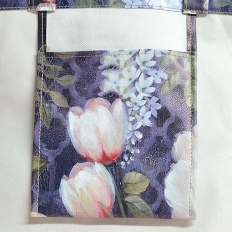 ローズトートバッグ　リング付き　【ショルダーバッグ　サブバッグ　お稽古バッグ　防水　薔薇雑貨　ローズ　バラ　可愛い　プリンセス】