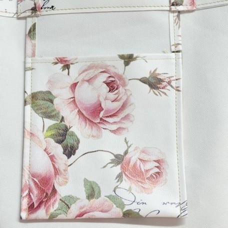 ローズトートバッグ　リング付き　【ショルダーバッグ　サブバッグ　お稽古バッグ　防水　薔薇雑貨　ローズ　バラ　可愛い　プリンセス】