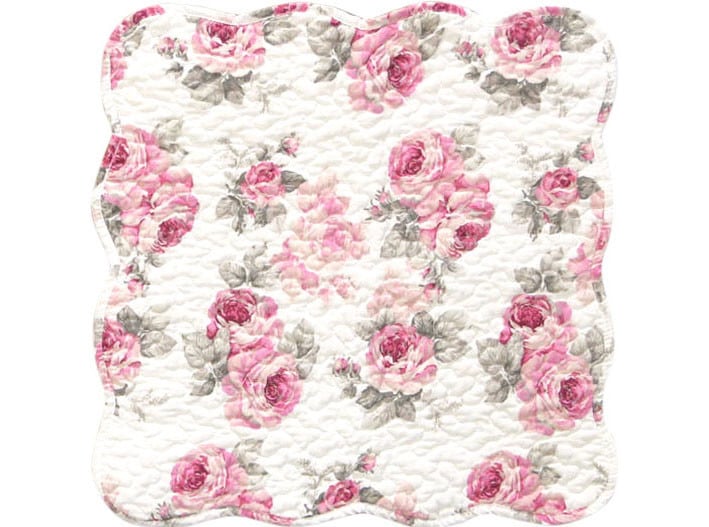 シートクッション　ルーシー　【薔薇雑貨　ローズ雑貨　座布団　ラグ　マット　キルト　座席マット　チェアーマット　敷物　花柄】