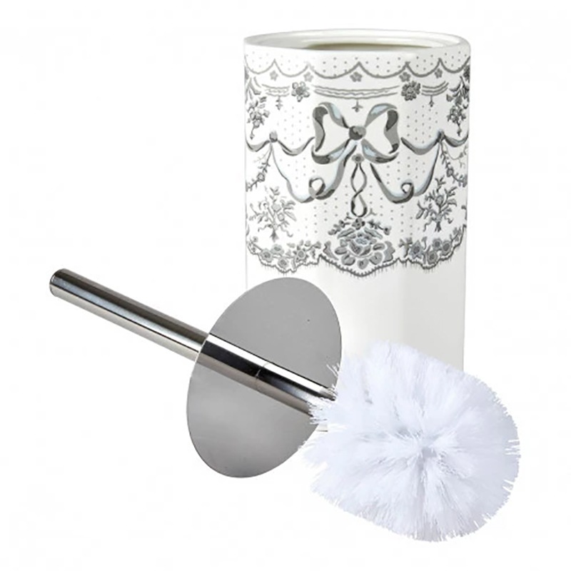 マチルドエム　トイレブラシ＆ホルダー　Mathilde M　【薔薇雑貨　フレンチ　ロココ　フランス　シャビーシック】