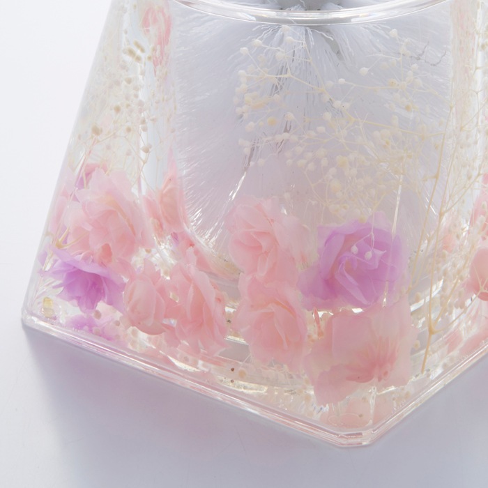 アクリルフラワー　トイレブラシセット　スウィートローズ　【薔薇雑貨　ローズ雑貨　サニタリーグッズ　水中花　造花　トイレタリー】