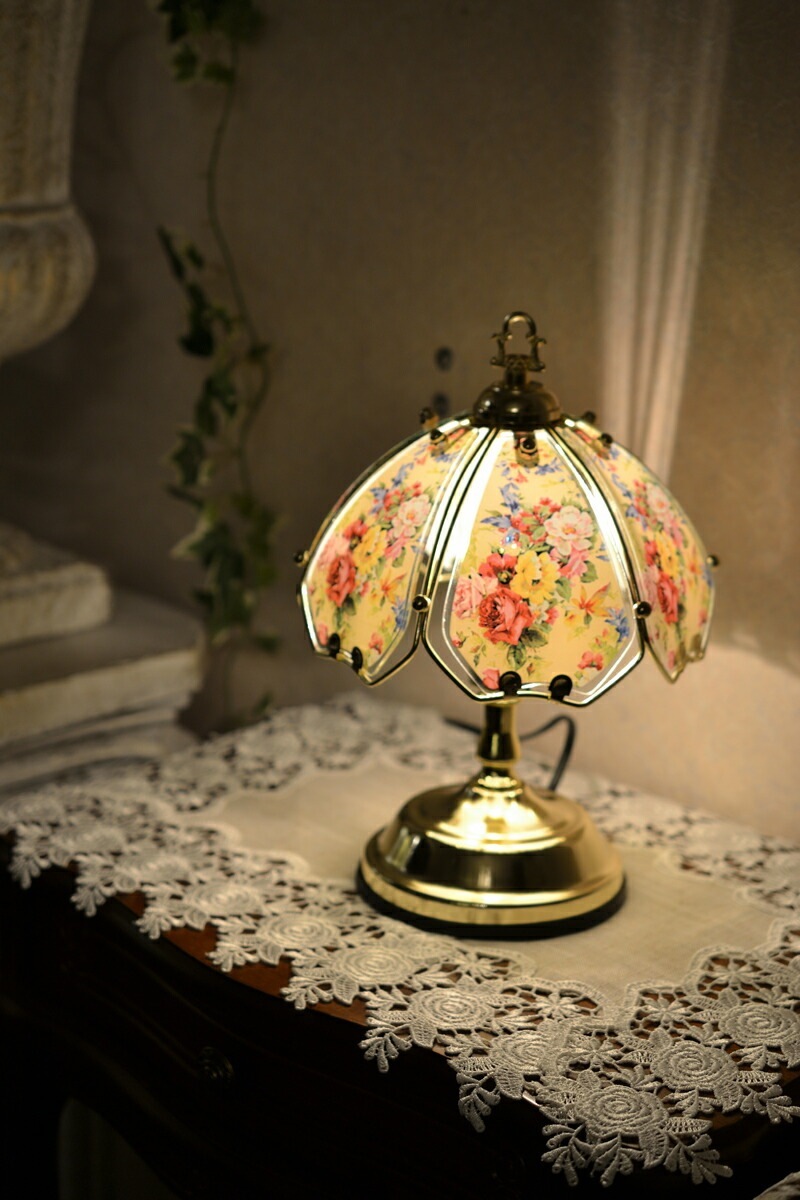 タッチランプS　【薔薇雑貨　ローズ雑貨　姫系雑貨　プリンセス　シャンデリア　タッチセンサー　贈り物　ライト　照明】