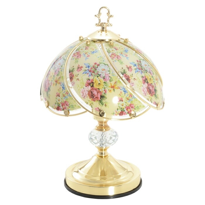 タッチランプL　【薔薇雑貨　ローズ雑貨　姫系雑貨　プリンセス　シャンデリア　タッチセンサー　贈り物　ライト　照明】