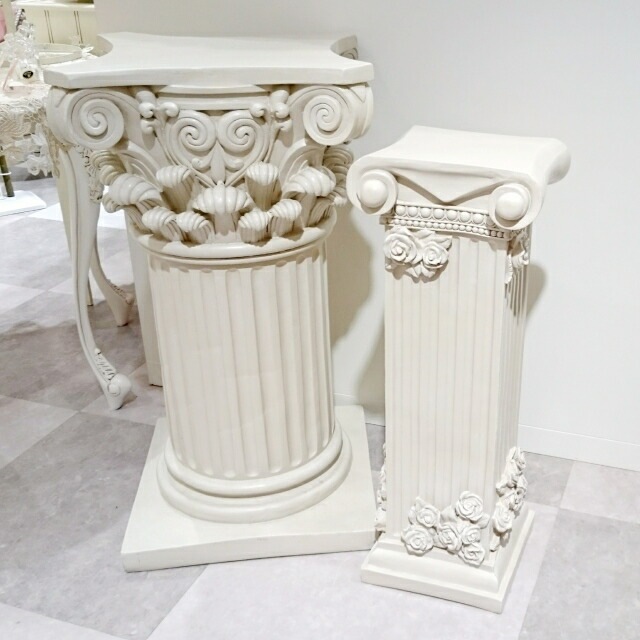 パルテノンコラム　ガーデニングレジン　【薔薇雑貨　天使雑貨　エンゼル　天使　プリンセス　ロココ　置物　エクステリア】