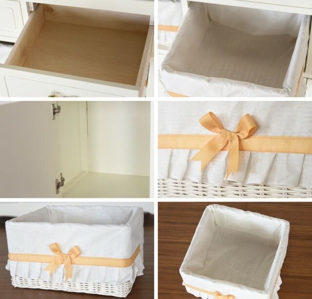 【特別セール】　ガーリープリンセスROCOCO　カウンターキャビネット４D 　【薔薇雑貨　ロココ調家具　ホワイト家具　収納　タンス】