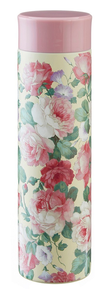 携帯まほうびん　スクリューボトル 　400ml　プリンスローズ　【薔薇雑貨　ローズ雑貨　水筒　魔法瓶　タンブラー　マグボトル】
