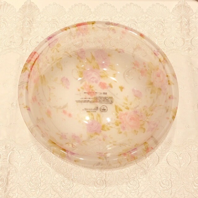 アクリルバスボウル　アニマローズ　【薔薇雑貨　ローズ雑貨　お風呂　バスグッズ　サニタリーグッズ　花柄　手桶　バスボウル】
