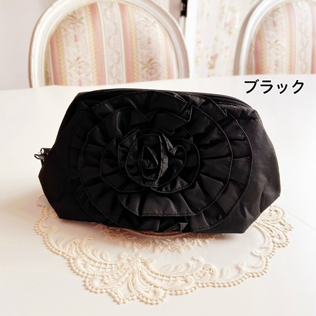 【メール便可】　ローズモティーフワイヤーポーチ　【薔薇雑貨　ローズ雑貨　姫系雑貨　小物入れ　プリンセス　ロココ　ポーチ　ギフト】