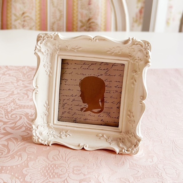 ミニフォトフレーム スクエア 【薔薇雑貨 姫系雑貨 写真立て シャビーシック ロココ お祝い プレゼント】