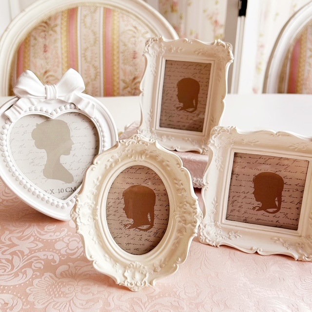 ミニフォトフレーム スクエア 【薔薇雑貨 姫系雑貨 写真立て シャビーシック ロココ お祝い プレゼント】