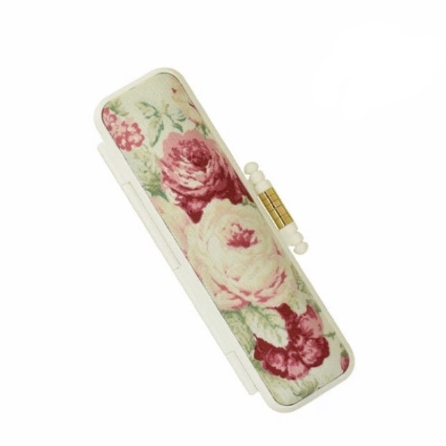 【メール便可】　ローズ柄印鑑ケース　【薔薇雑貨　ローズ雑貨　バラ雑貨　はんこケース　ハンコ　プレゼント　ギフト】