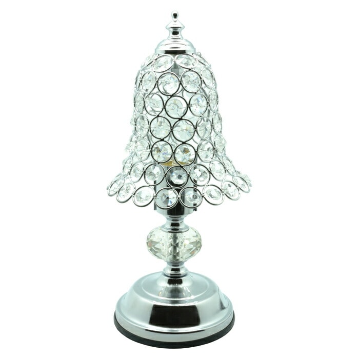 タッチランプ　シルバー　【薔薇雑貨　ローズ雑貨　姫系雑貨　プリンセス　シャンデリア　タッチセンサー　贈り物　ライト　照明】