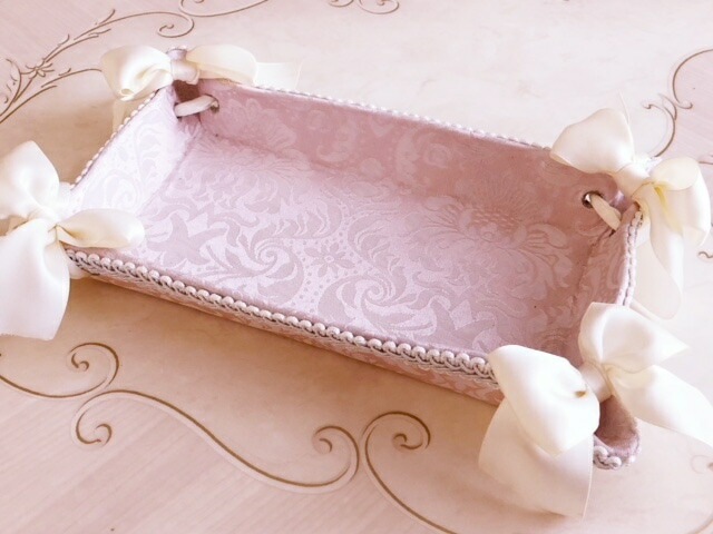 ジェニファーテイラー　リボントレー　Haruno　ピンク　【薔薇雑貨　ローズ雑貨　姫系雑貨　ロココ　プリンセス　ヨーロピアン　リボン】