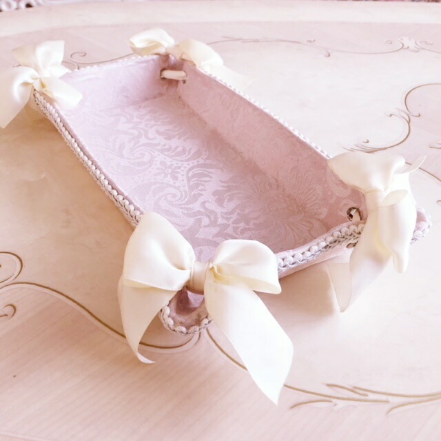 ジェニファーテイラー　リボントレー　Haruno　ピンク　【薔薇雑貨　ローズ雑貨　姫系雑貨　ロココ　プリンセス　ヨーロピアン　リボン】