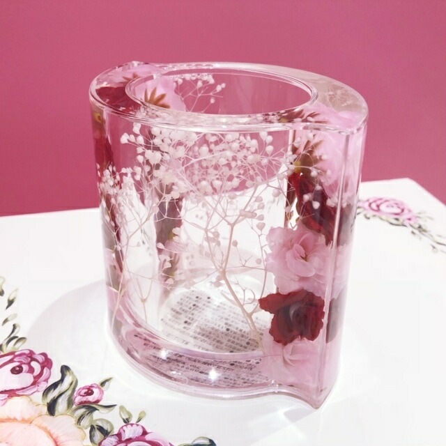 アクリルフラワー　フリースタンド　ミックスローズ　【薔薇雑貨　サニタリーグッズ　水中花　造花　小物入れ　収納　歯ブラシスタンド】