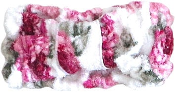 【メール便可】ヘアーバンド　ソワール　日本製　【薔薇雑貨　ローズ雑貨　カチューシャ　洗面　サニタリー　花柄　タオル　パイル素材】