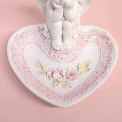ローズエンゼルトレー　【天使雑貨　エンジェル雑貨　エンゼル雑貨　ハート型　トレイ　置物　お祝い　プレゼント】