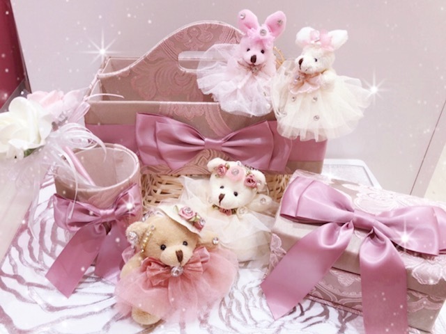 ホルダー2列 ピンク アクアフラワー 【薔薇雑貨 姫系雑貨 リモコン