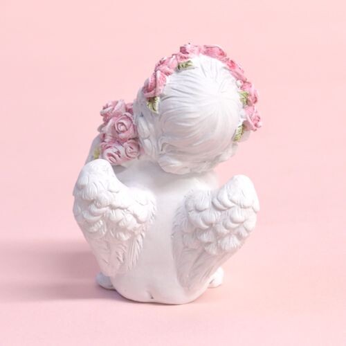 ローズブーケエンゼル　【薔薇雑貨　ローズ　エンジェル　天使　フェアリー　インテリア　オブジェ　置き物　ギフト　プレゼント　お祝い】