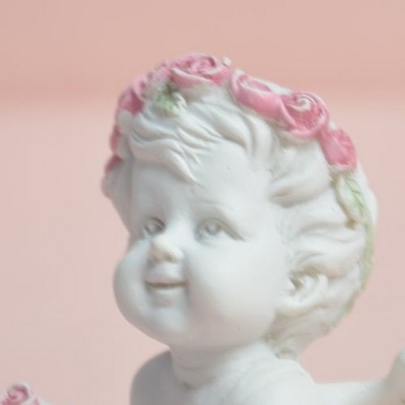 ローズブーケエンジェル　【薔薇雑貨　ローズ　エンゼル　天使　フェアリー　インテリア　オブジェ　置き物　ギフト　プレゼント　お祝い】