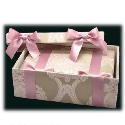 リボンボックス３Pセット　ピンク　【薔薇雑貨　ローズ雑貨　姫系雑貨　リボン　タッセル　レース　カルトナージュ　収納ケース】