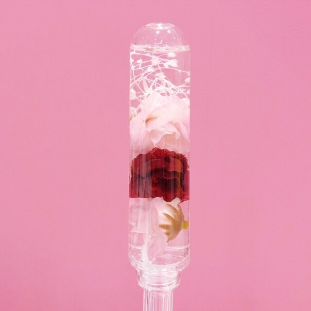 アクリルフラワー　トイレブラシセット　ミックスローズ　【薔薇雑貨　ローズ雑貨　サニタリーグッズ　水中花　造花　トイレタリー】