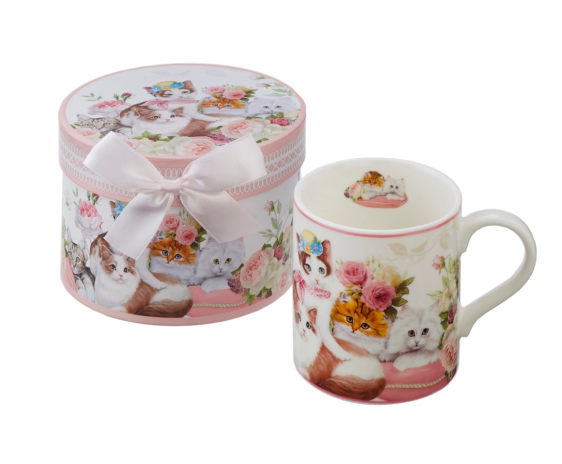 ギフトボックス入りマグカップ ミニ　【薔薇雑貨　ローズ雑貨　ティーカップ　食器　グラス　小物入れ　箱　プレゼント　贈答品】