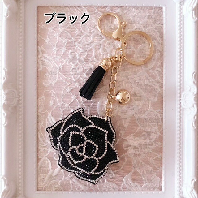 【メール便可】キラキララビアンローズチャーム　【薔薇雑貨　バッグチャーム　キーホルダー　アクセサリー　贈り物　ギフト　プレゼント】