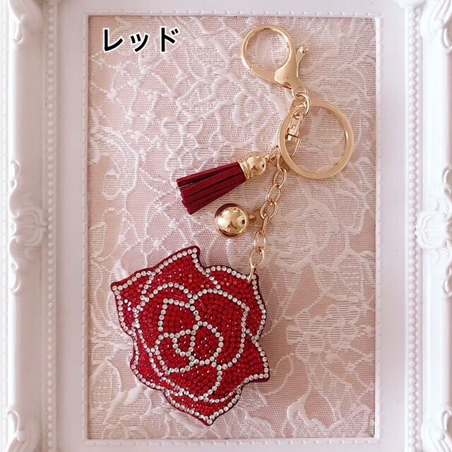 メール便可】キラキララビアンローズチャーム 【薔薇雑貨 バッグ