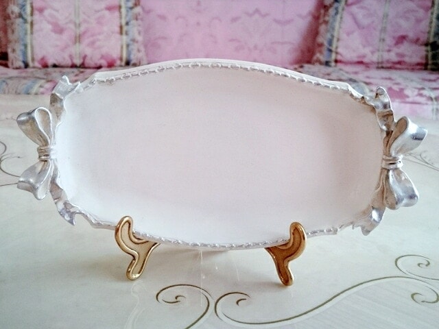 【美品】フランスアンティーク リボンモチーフ シルバー 大きなトレー[3675] 楽天市場】ガラス オーバルトレイ シルバー トレイ クラシック