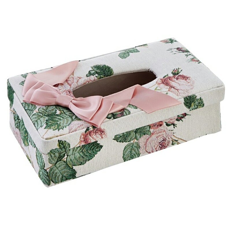 輸入雑貨　シノワズリ　『薔薇のティッシュBOX』　薔薇模様　小物入れ　リビング 輸入雑貨 シノワズリ 『薔薇のティッシュBOX』 薔薇模様 小物