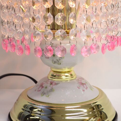 シャンデリアテーブルランプ ゴールド 【薔薇雑貨 ローズ雑貨 姫系雑貨 プリンセス シャンデリア タッチセンサー 贈り物 ライト 照明】