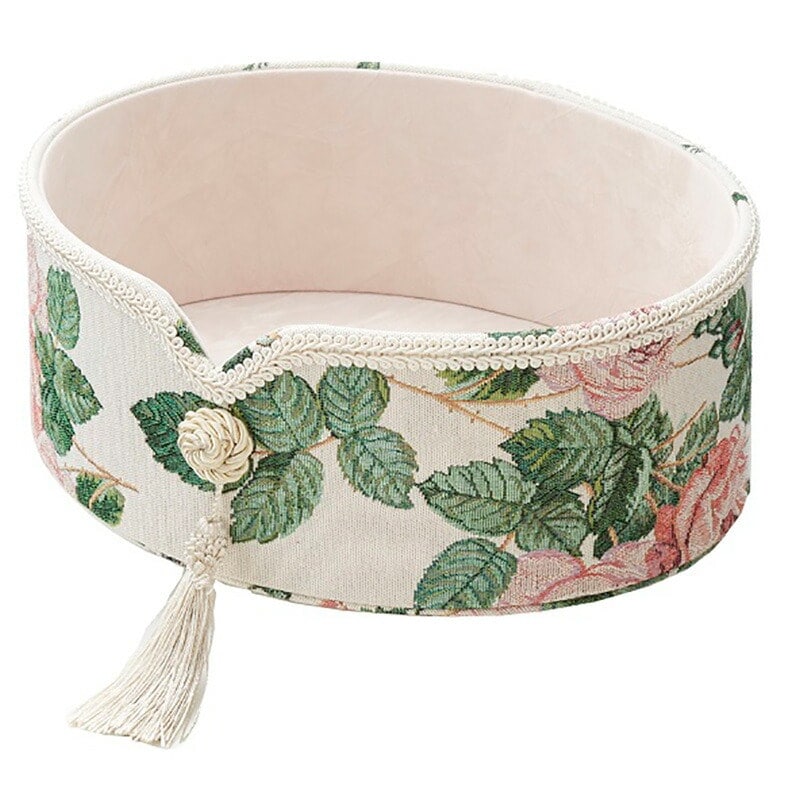 オーバル小物入れ ルドゥーテローズ アクアフラワー 【薔薇雑貨 姫系雑貨 小物入れ ボックス カルトナージュ リボン】