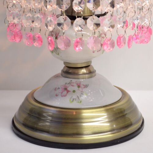 シャンデリアテーブルランプ　ブロンズ　【薔薇雑貨　ローズ雑貨　姫系雑貨　プリンセス　シャンデリア　タッチセンサー　贈り物　ライト　照明】