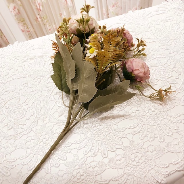 アーティフィシャルフラワー ローズブッシュ 【薔薇雑貨 ローズ雑貨 造花 オブジェ 花 バラ】