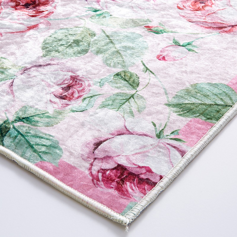 マルチマットロング　Sサイズ　５０×１２０センチ　【薔薇雑貨　玄関マット　ルームマット　キッチンマット　薔薇柄マット　ラグマット　敷物】